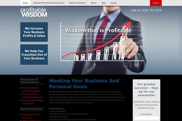 Wisdom theme site design template sample