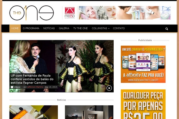 Magazin theme site design template sample