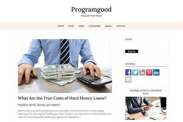 Personalistio Blog theme site design template sample