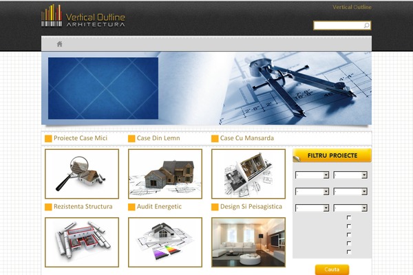 Vertical theme site design template sample