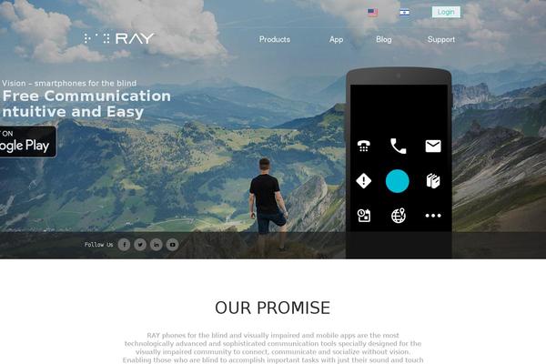 Ray theme site design template sample