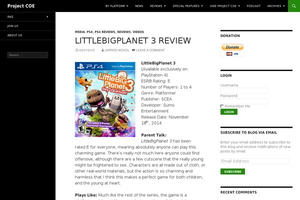 Site using Category Posts Widget plugin