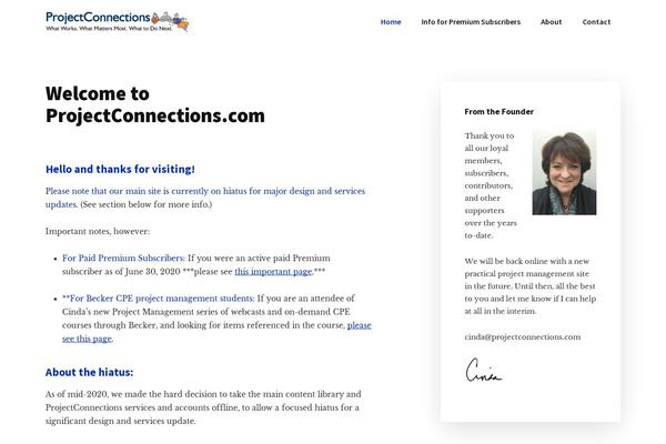 projectconnections.com site used Authority-pro