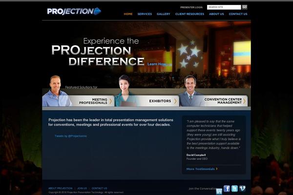 Projection theme websites examples