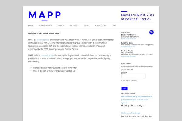 Site using Easy Team Manager plugin