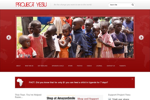 projectyesu.org site used Charity-theme