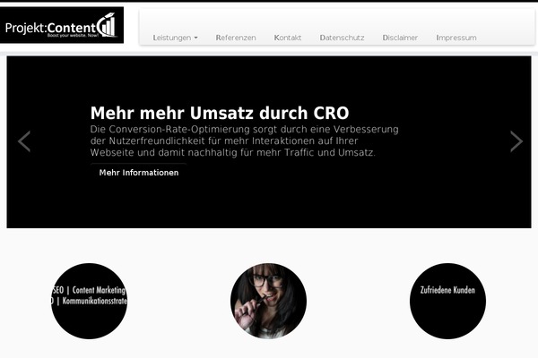 projekt-content.de site used Customizr