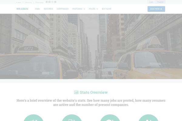 WPJobus theme site design template sample