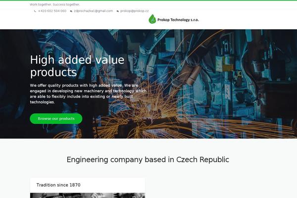 prokop.cz site used Prokop