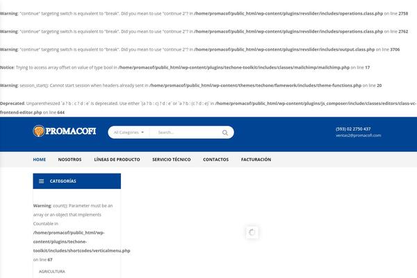 Site using Techone-toolkit plugin