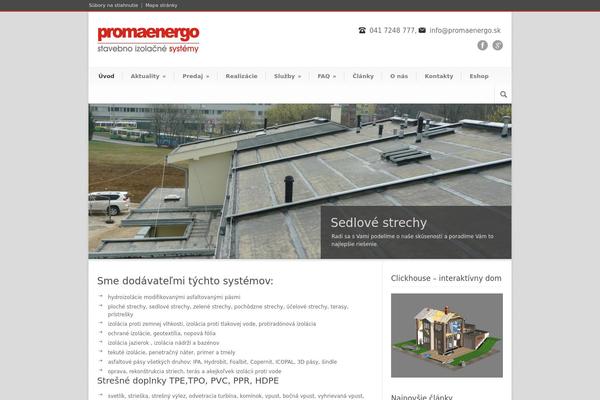 promaenergo.sk site used Modernize V3.00