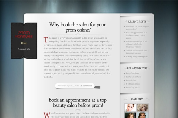 Memoir theme site design template sample