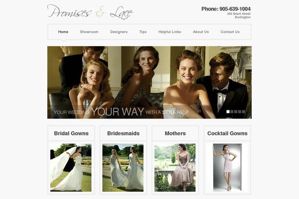 promisesandlace.ca site used Theme1389