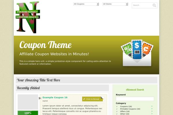 Deals theme site design template sample