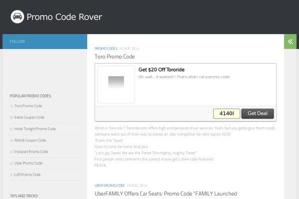Site using Coupon Popup plugin