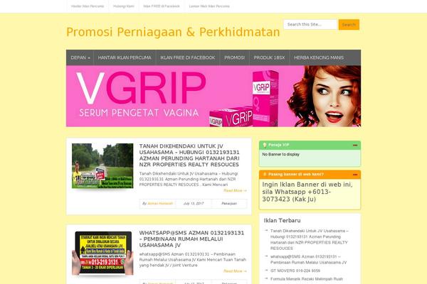 Bloggie theme site design template sample