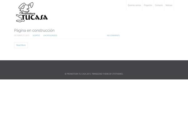 Transcend theme site design template sample