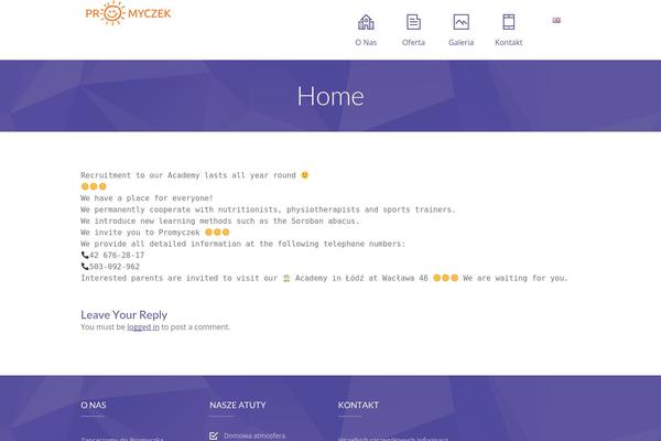 Site using Page-builder plugin