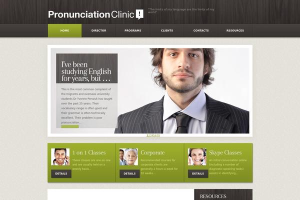 pronunciationclinic.com.au site used Theme1494