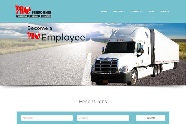 Jobify theme site design template sample