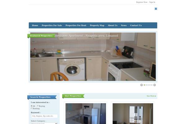 Realtr theme site design template sample
