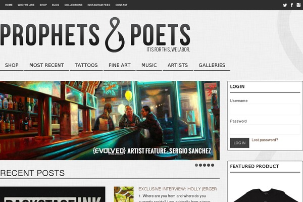 The Gossip theme site design template sample