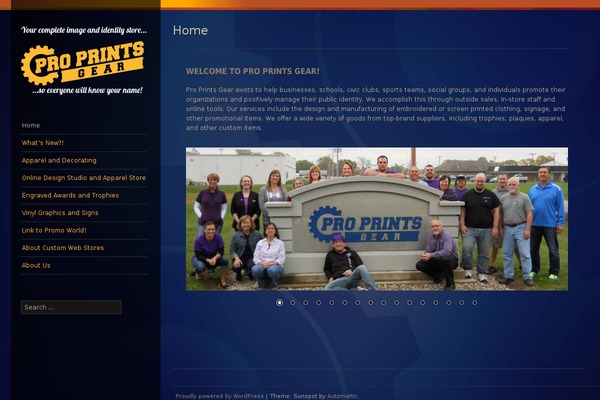 Sunspot theme site design template sample