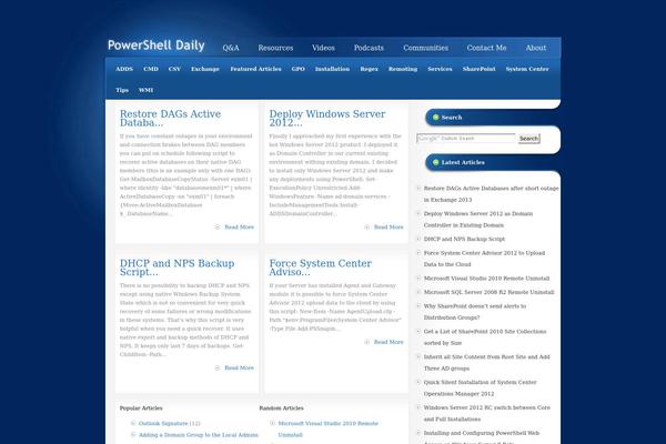 Site using Easy Google Syntax Highlighter plugin