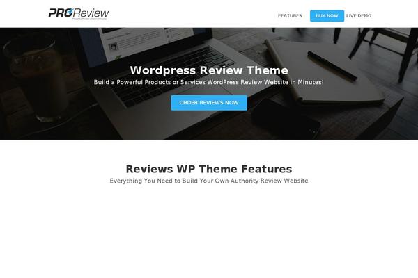 Proreview theme site design template sample