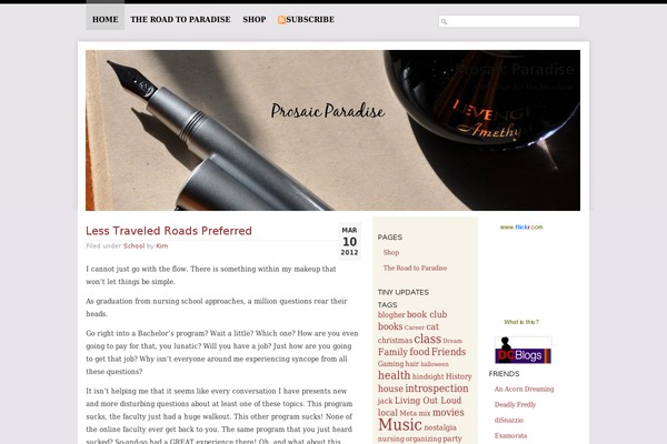 prosaicparadise.com site used Fastmoving