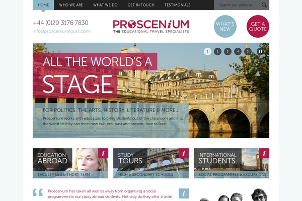 Proscenium theme site design template sample