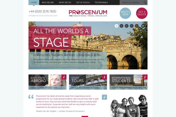 prosceniumtours.com site used Proscenium