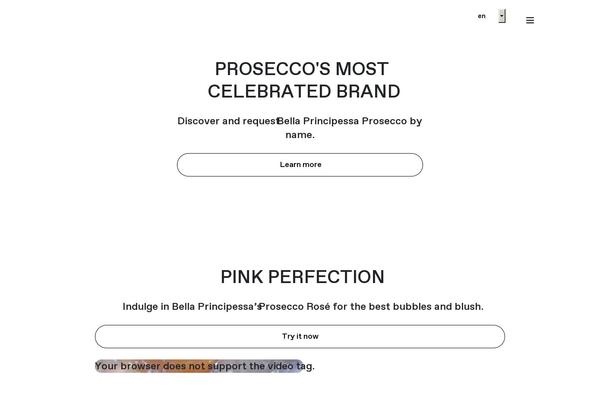 prosecco.com site used Prosecco-theme