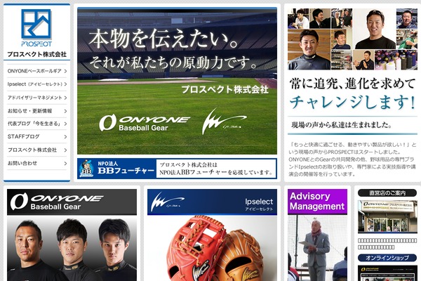 Prospect theme site design template sample