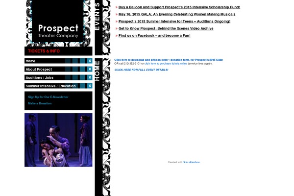 prospecttheater.org site used Ptc