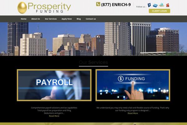 Prosperity theme site design template sample