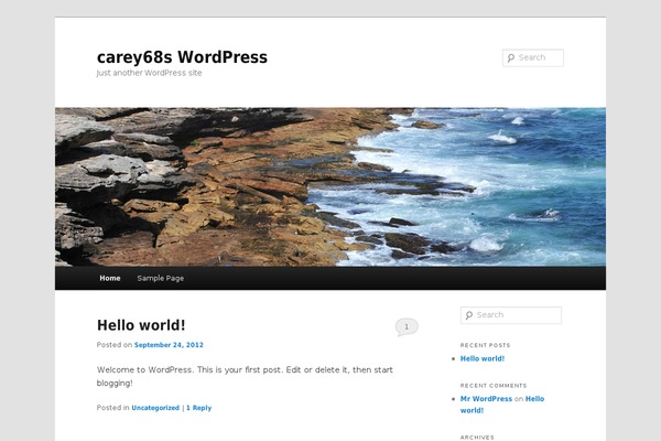 Twenty Eleven theme site design template sample
