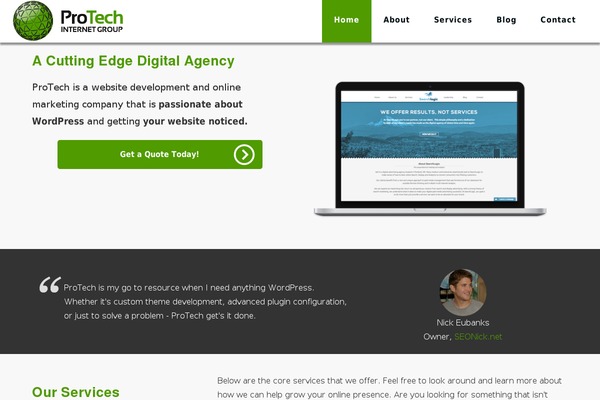 Protech theme site design template sample