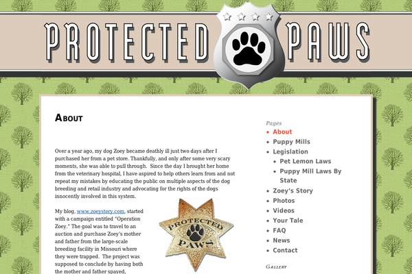 protectedpaws.org site used Paws