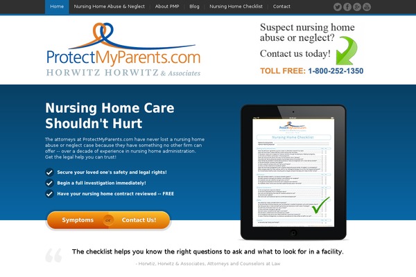 protectmyparents.com site used JustLanded