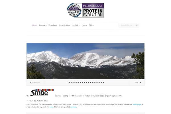 Evolution theme site design template sample