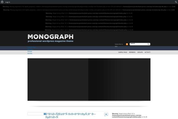 Monograph theme site design template sample