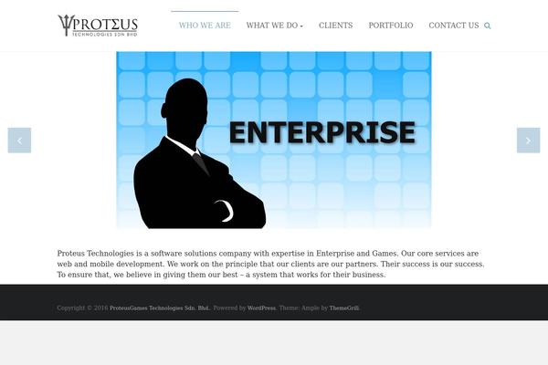 Ample theme site design template sample