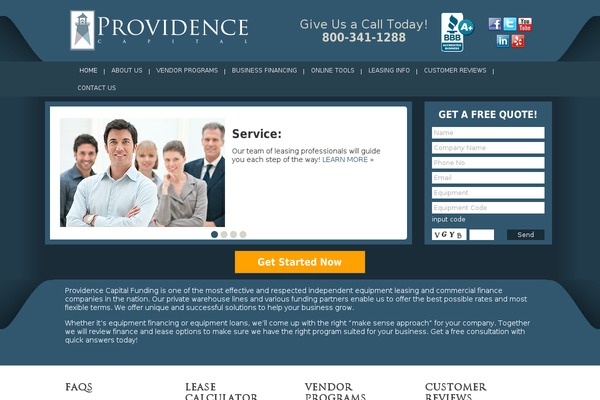 Providence theme site design template sample