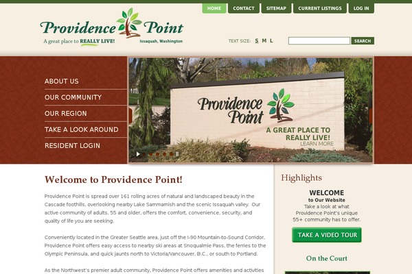 Site using Enlarge Text plugin