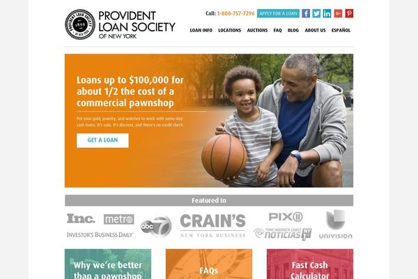 Provident theme site design template sample