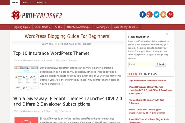 prowpblogger.com site used Haru