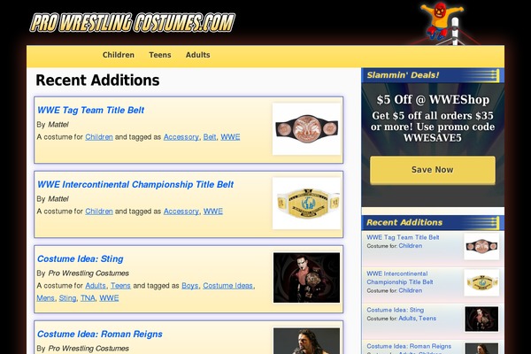 prowrestlingcostumes.com site used Coraline Child