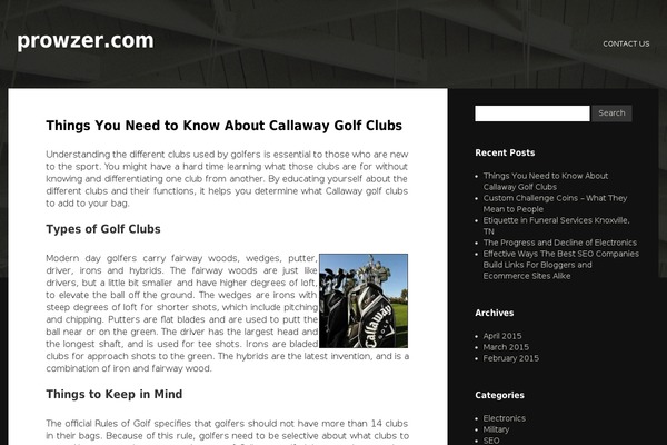Gibson theme site design template sample