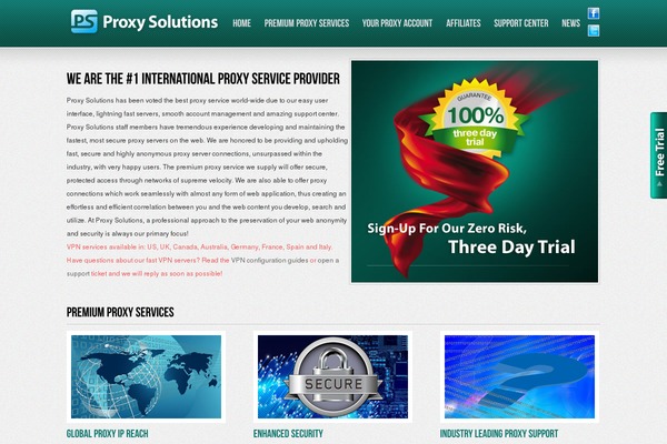 Proxy theme site design template sample